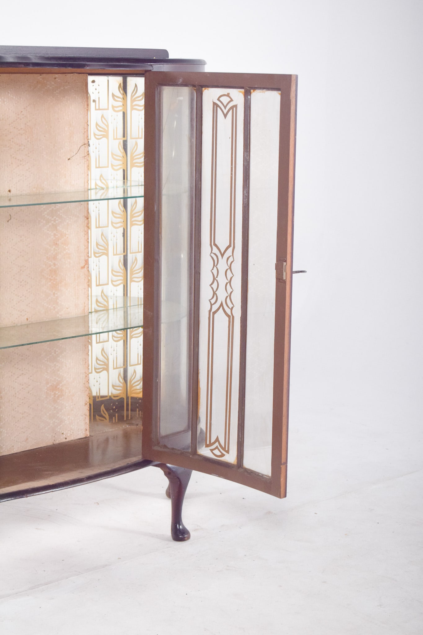 Portuguese Glass Front Display Cabinet, 1890s - 2