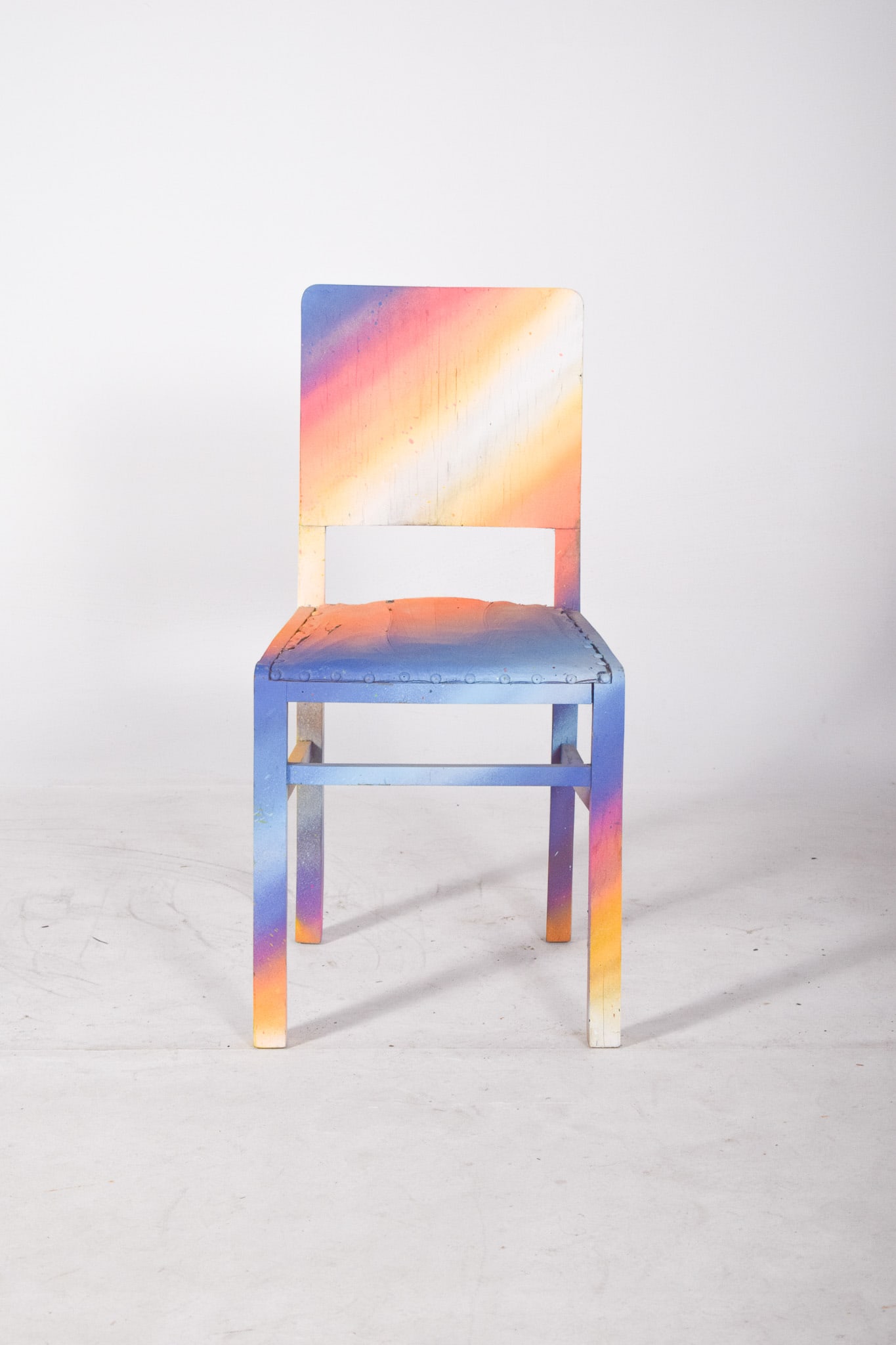 Portuguese Painted Chair by Francisco Camilo, 1950s - 2