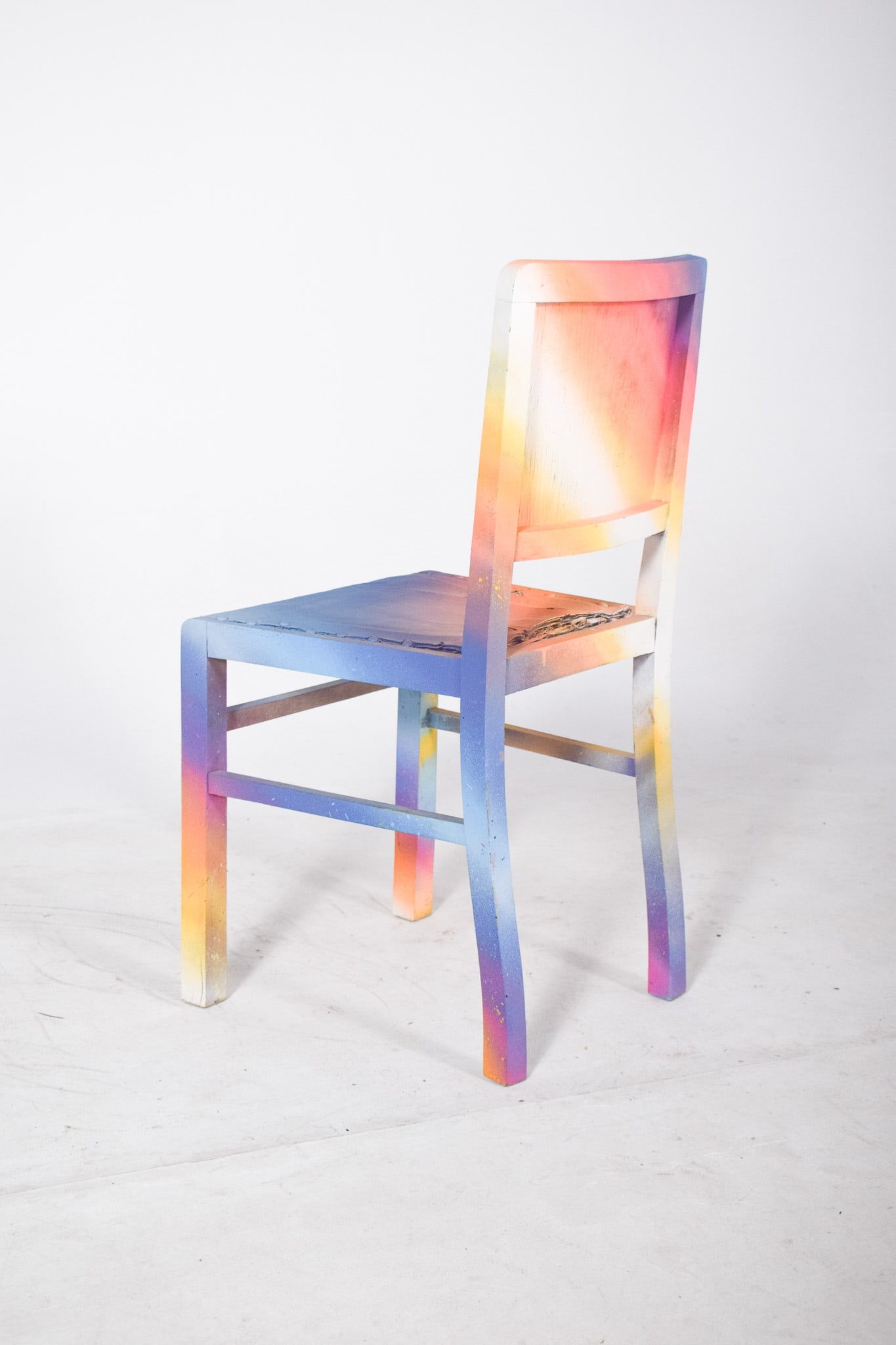 Portuguese Painted Chair by Francisco Camilo, 1950s - 4