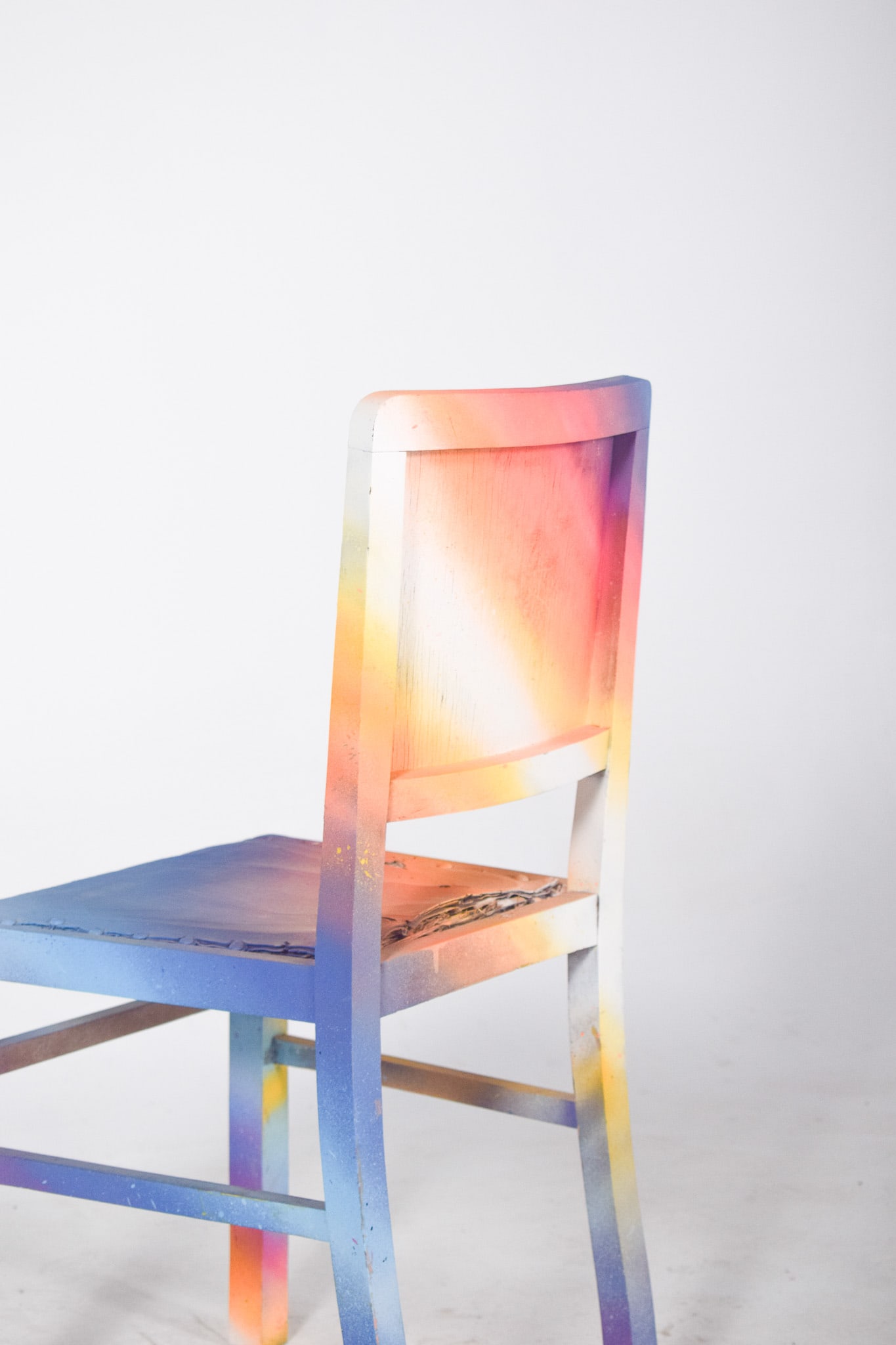 Portuguese Painted Chair by Francisco Camilo, 1950s - 5