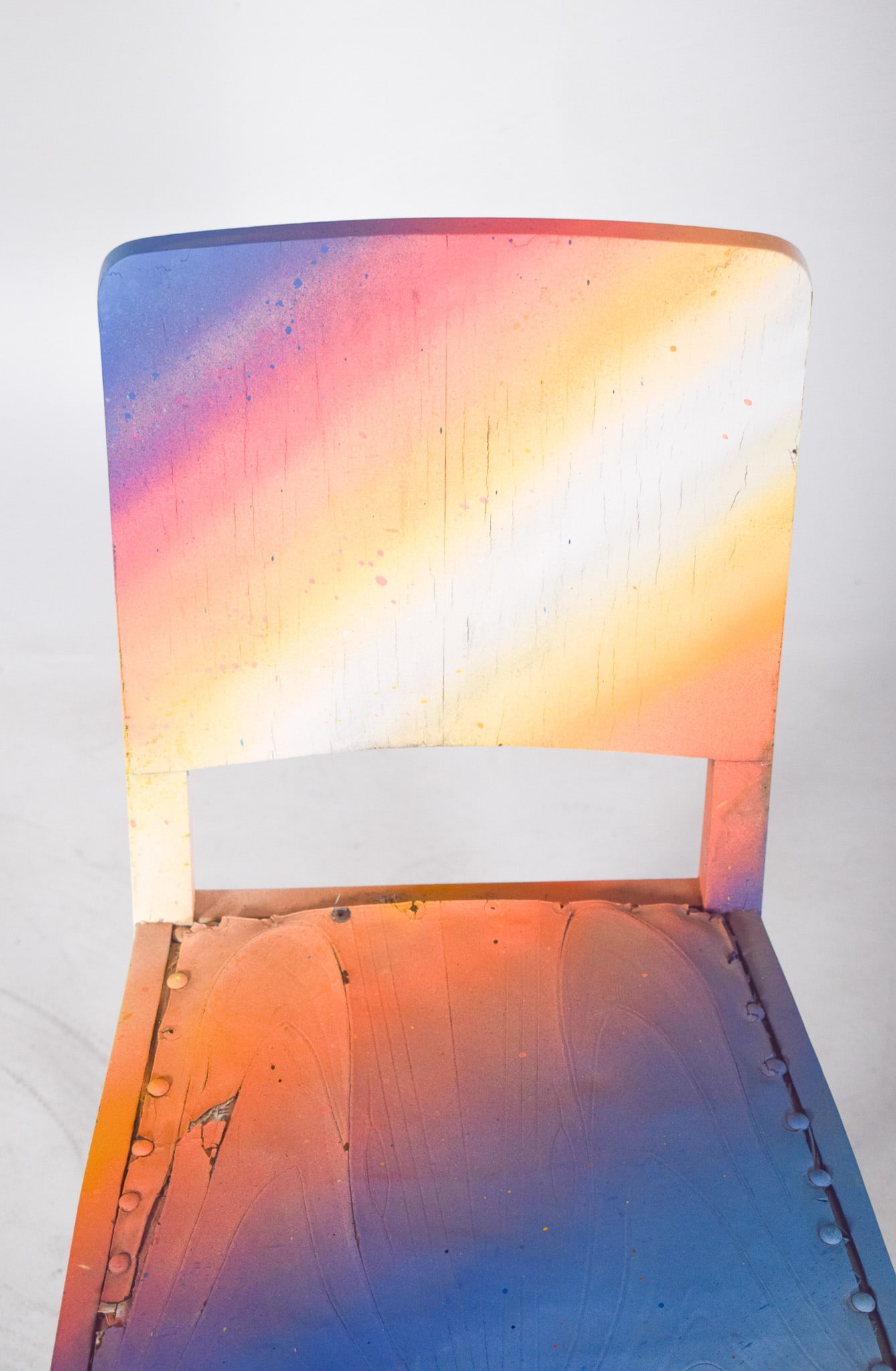 Portuguese Painted Chair by Francisco Camilo, 1950s - 7