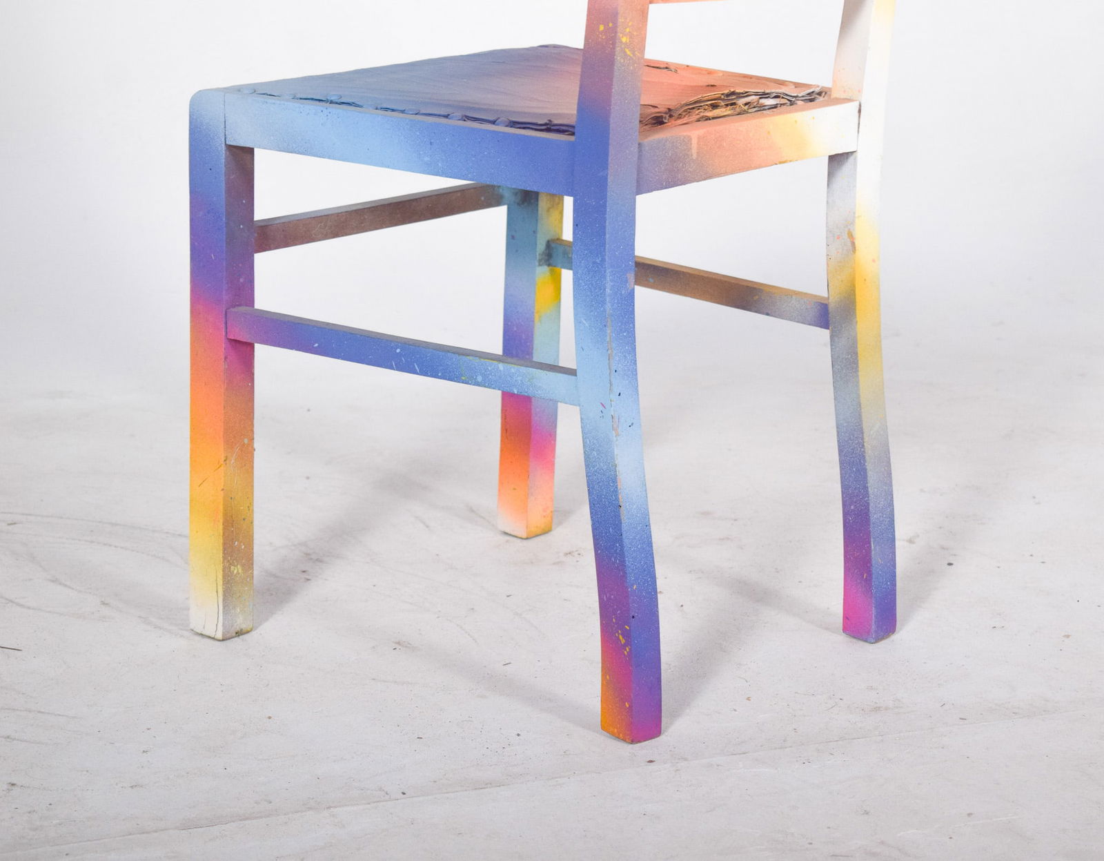 Portuguese Painted Chair by Francisco Camilo, 1950s - 8