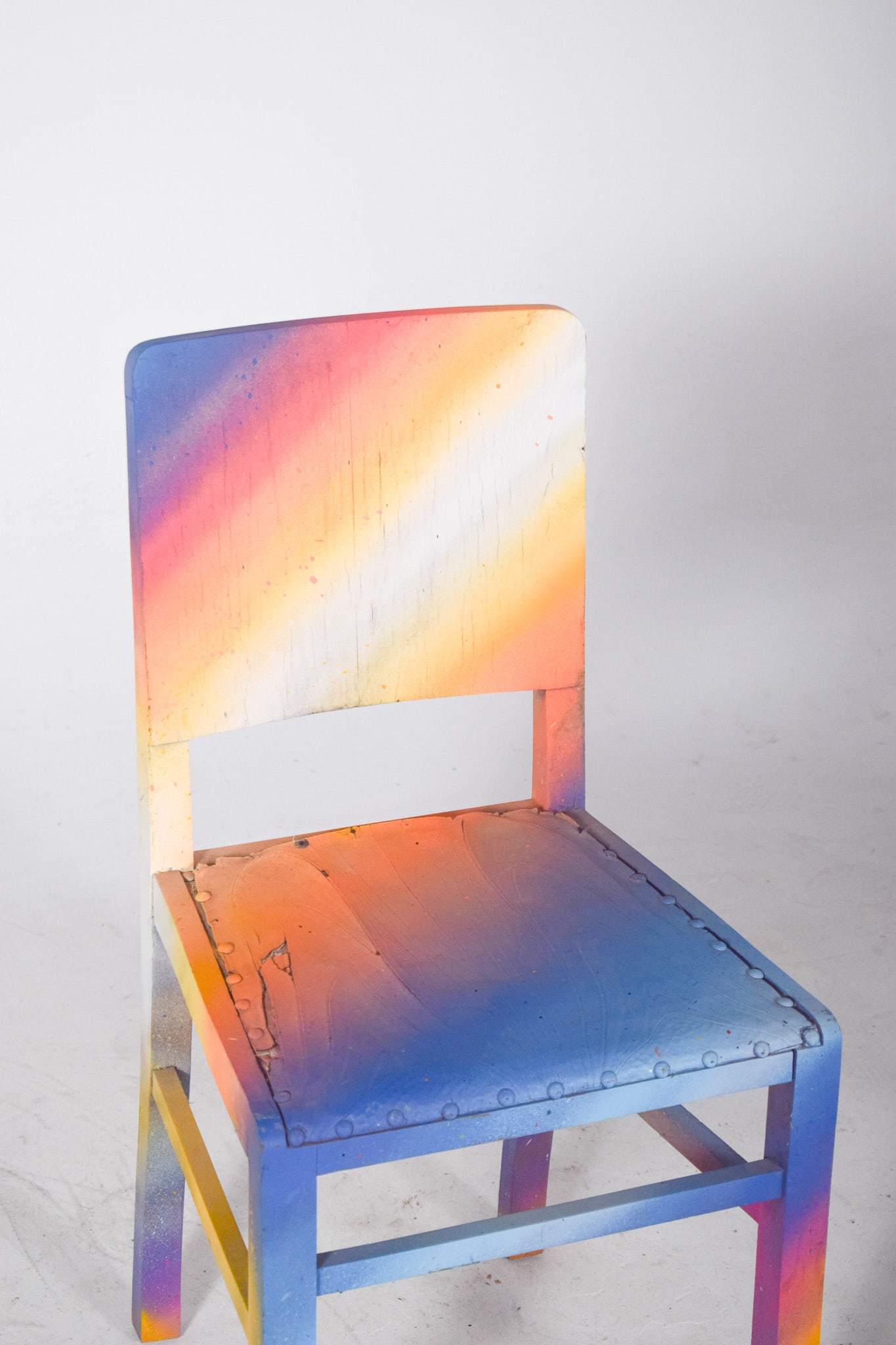 Portuguese Painted Chair by Francisco Camilo, 1950s - 9