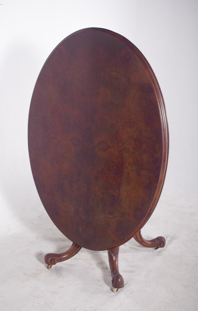 Antique Oval Walnut Dining Table, 1890s - 10