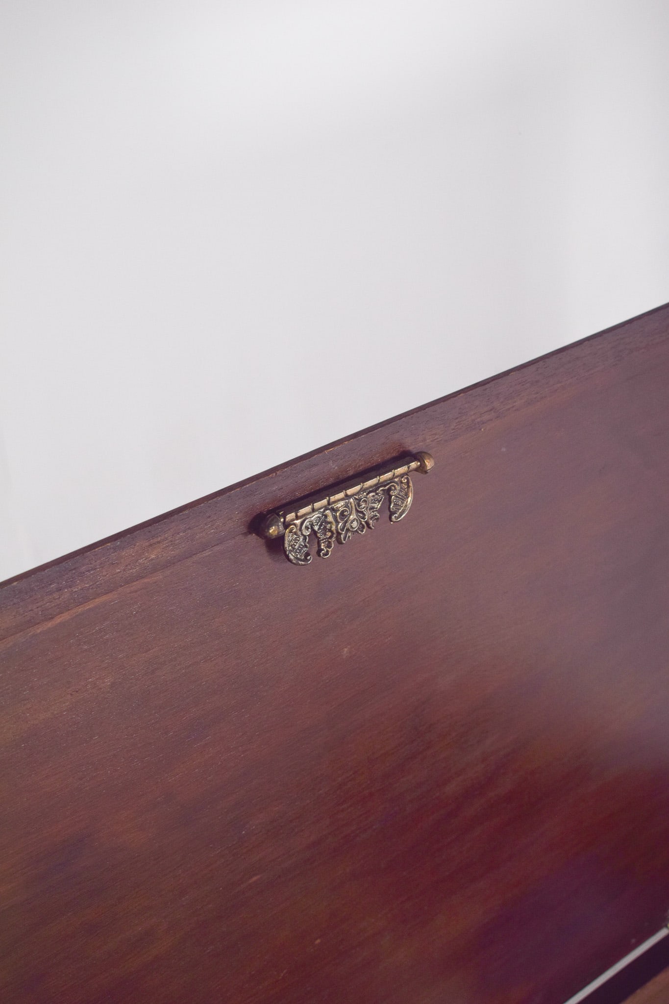 Vintage Portuguese Dark Wood Chest, 1920s - 7