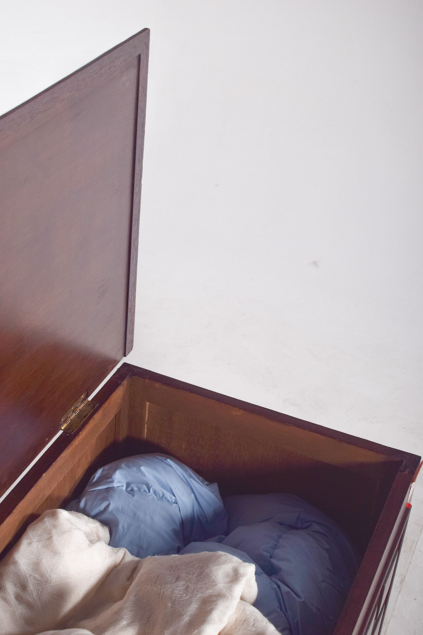 Vintage Portuguese Dark Wood Chest, 1920s - 8