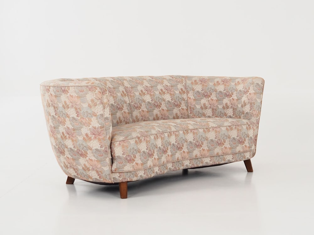 Danish Solid Beech Banana Sofa, 1970s - 4