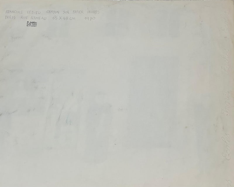 Francine Ledieu, Paris Rue Rameau, Crayon on Paper - 2