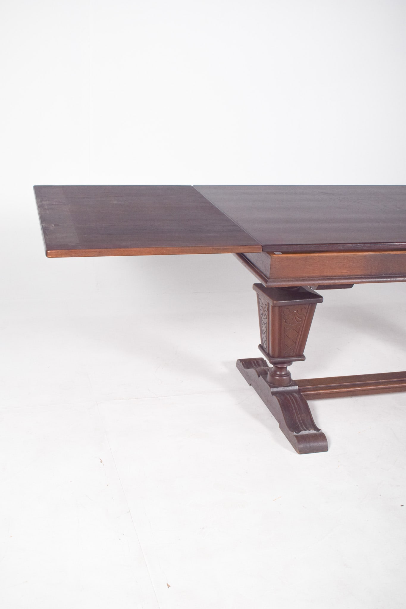 Portuguese Rectangular Extendable Dining Table, 1930 - 6