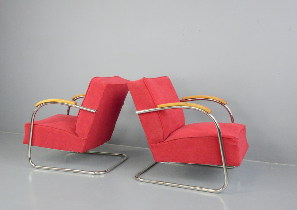 Vintage Bauhaus Lounge Chair by Mucke Melder, 1930s - 10