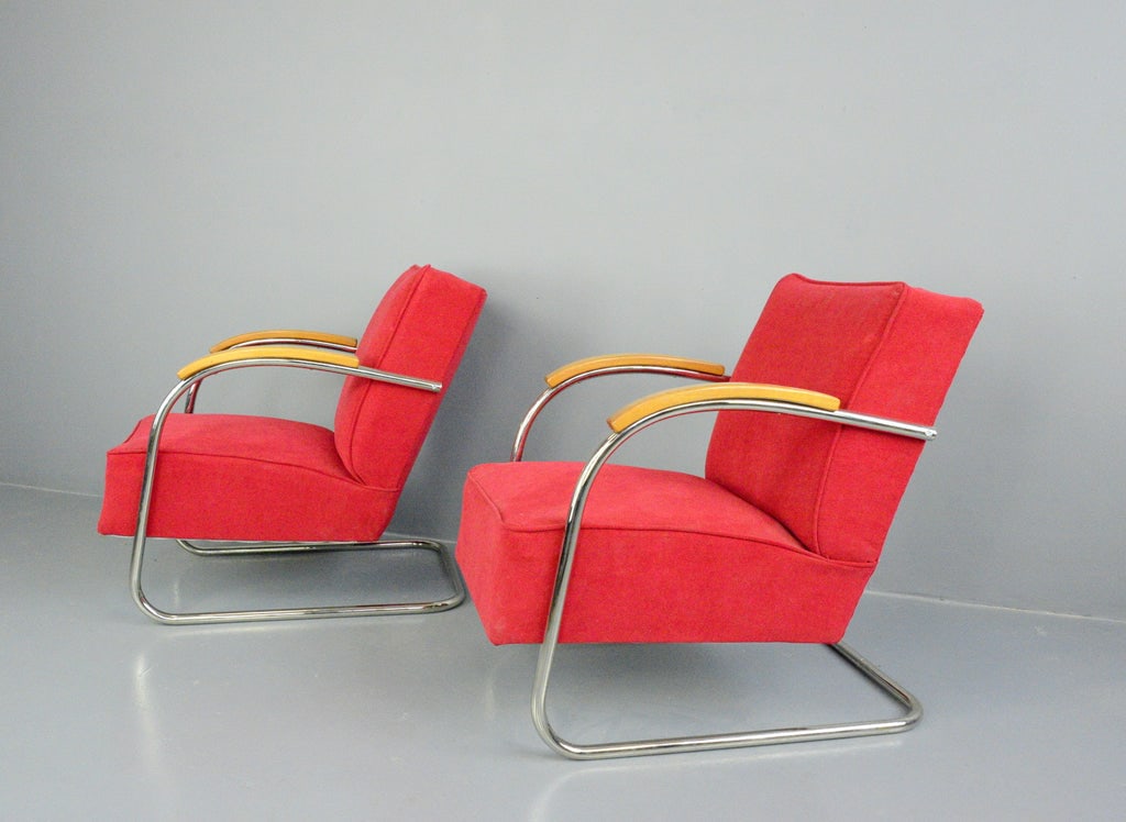Vintage Bauhaus Lounge Chair by Mucke Melder, 1930s - 5