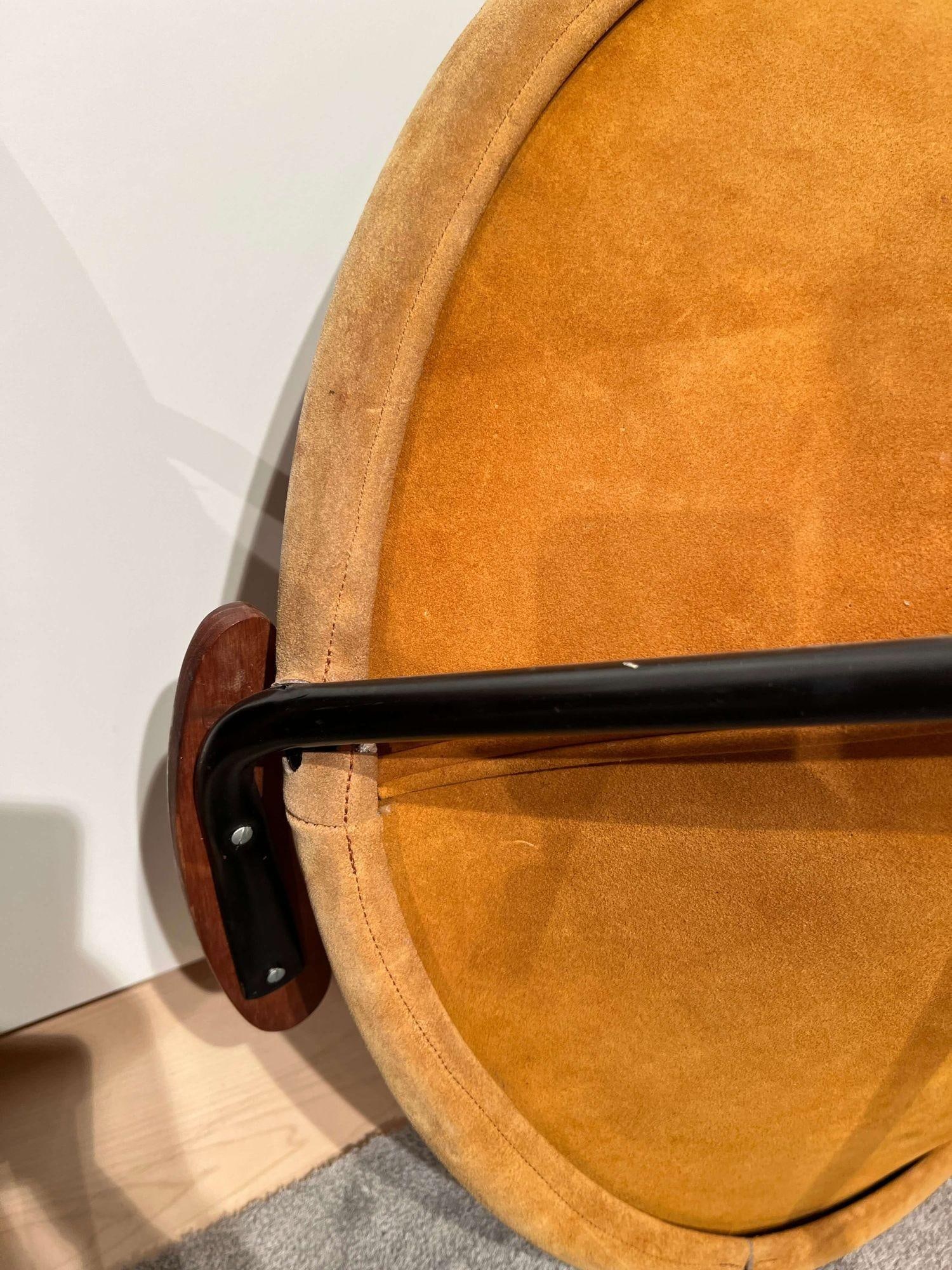 Set of Suede Balloon Chairs attributed to Hans Olsen - 17