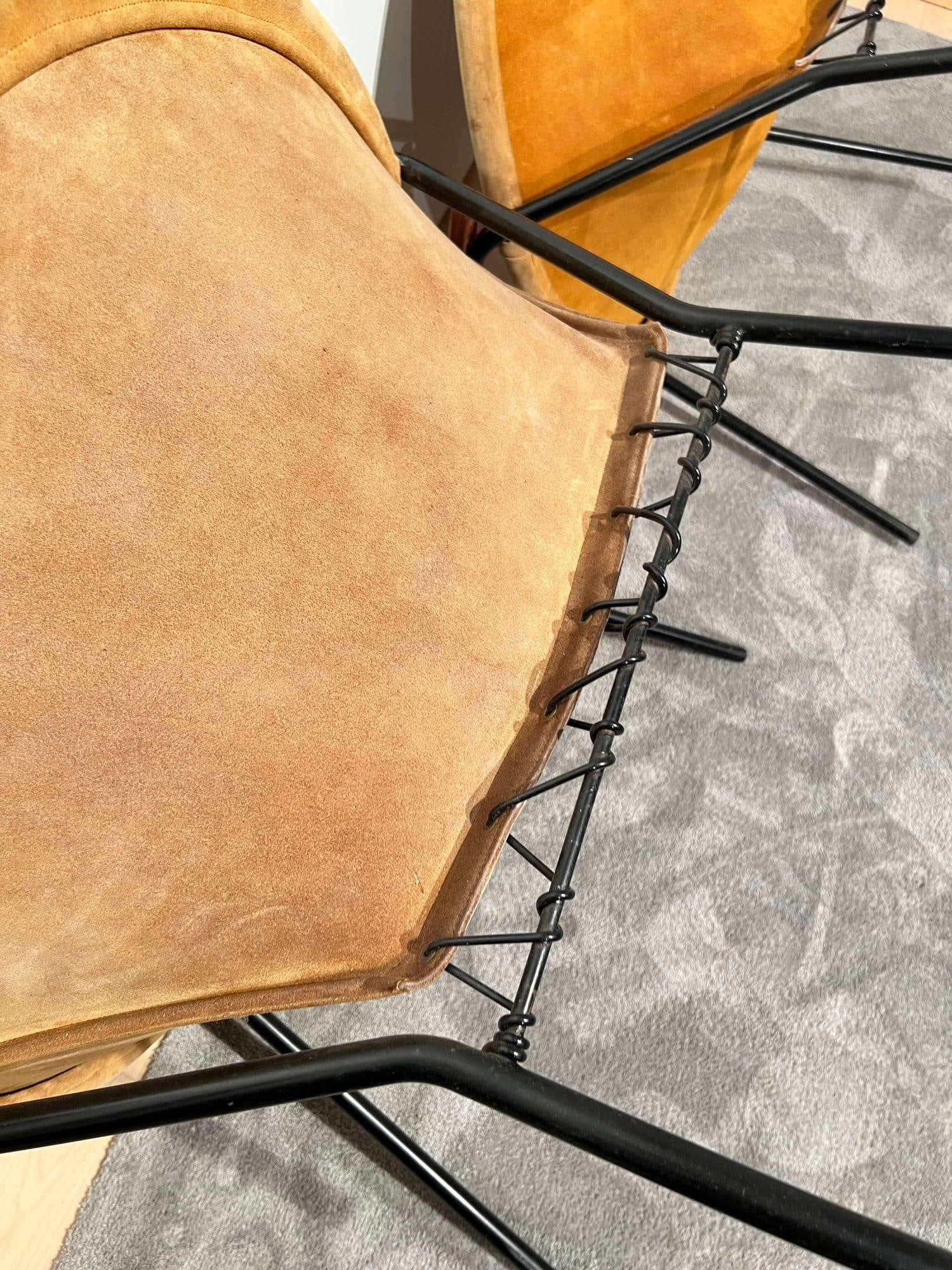 Set of Suede Balloon Chairs attributed to Hans Olsen - 18