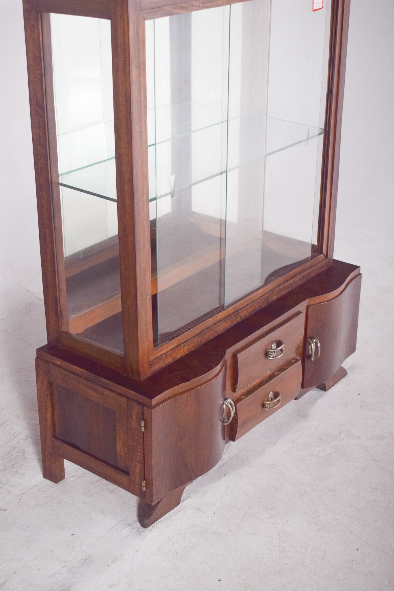 Art Deco Showcase in Walnut, 1930s - 7