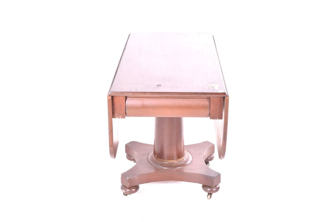 Antique Mahogany Drop Leaf Dining Table, 1890s - 4