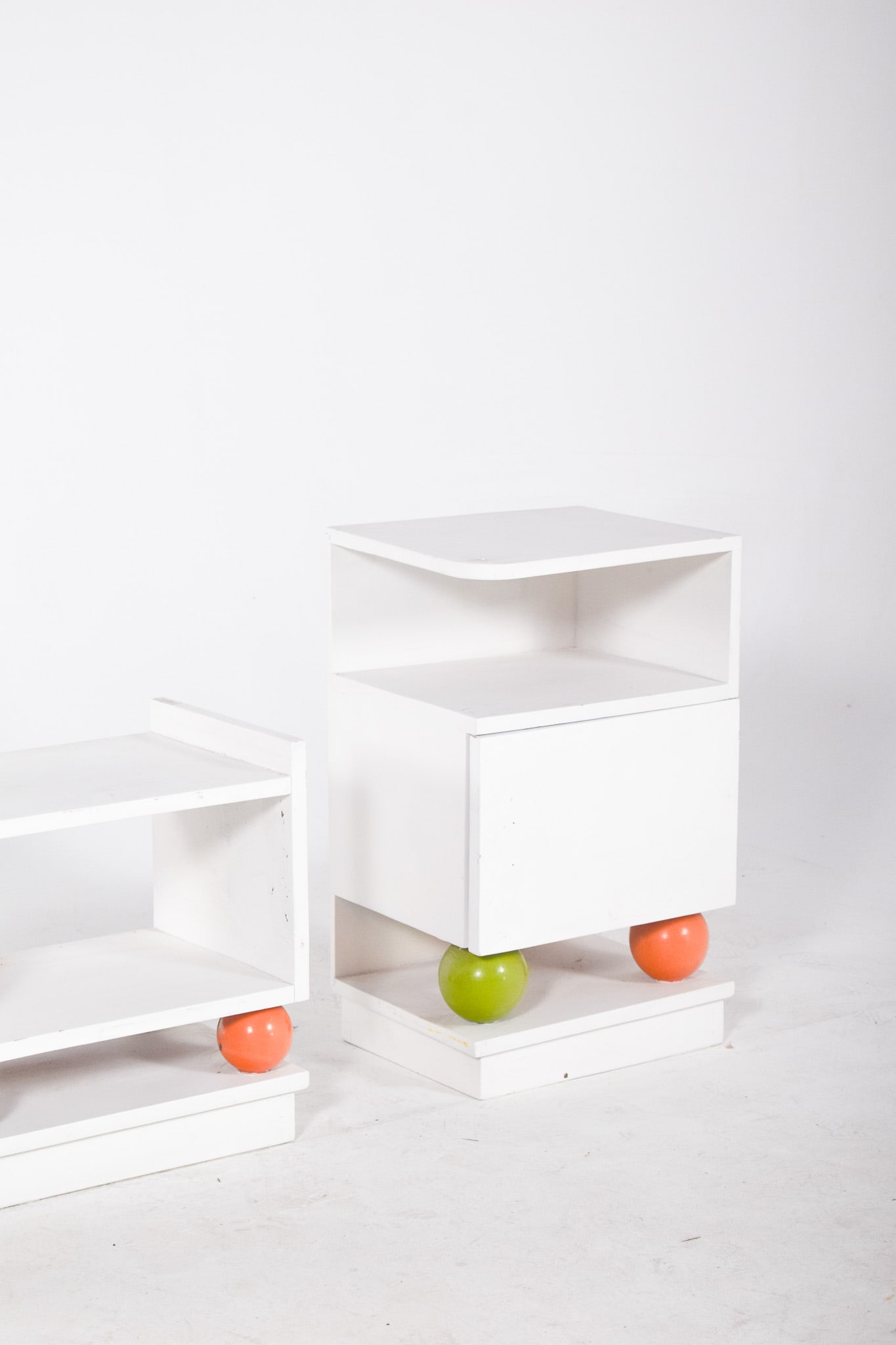 Portuguese Bedside Tables and Bench, 1920s, Set of 3 - 5