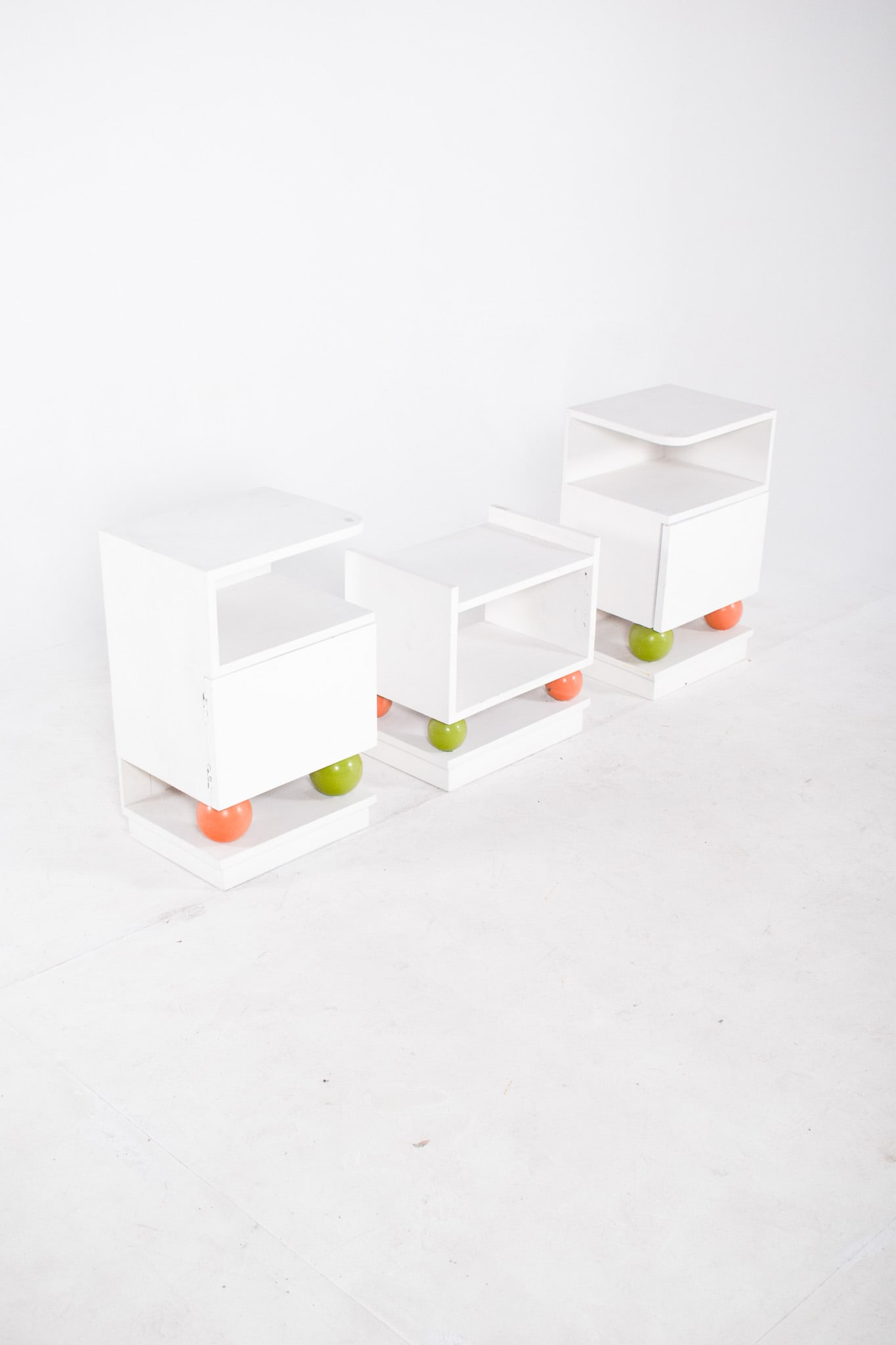 Portuguese Bedside Tables and Bench, 1920s, Set of 3 - 6