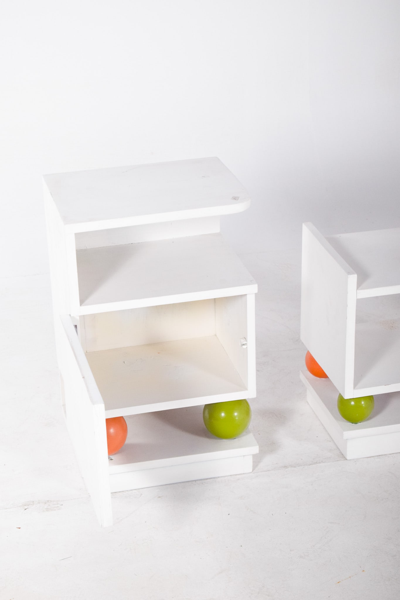 Portuguese Bedside Tables and Bench, 1920s, Set of 3 - 9