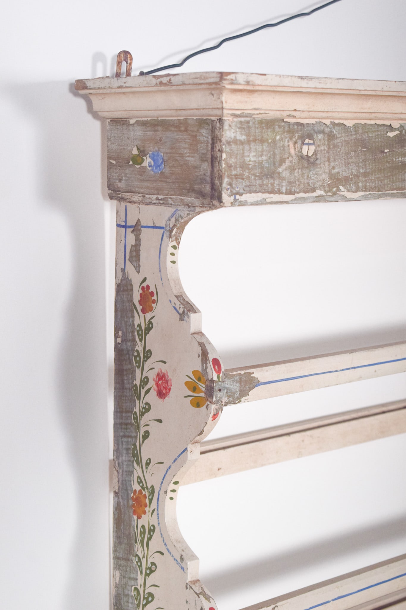 Portuguese Painted Wooden Plate Rack, 1950 - 6