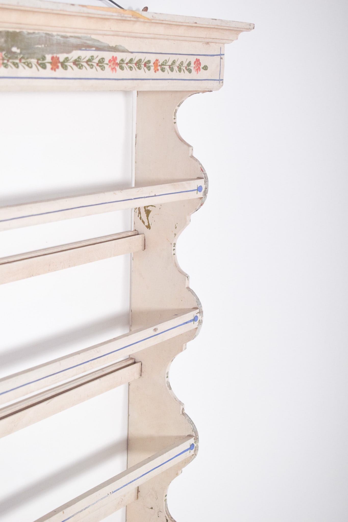 Portuguese Painted Wooden Plate Rack, 1950 - 7