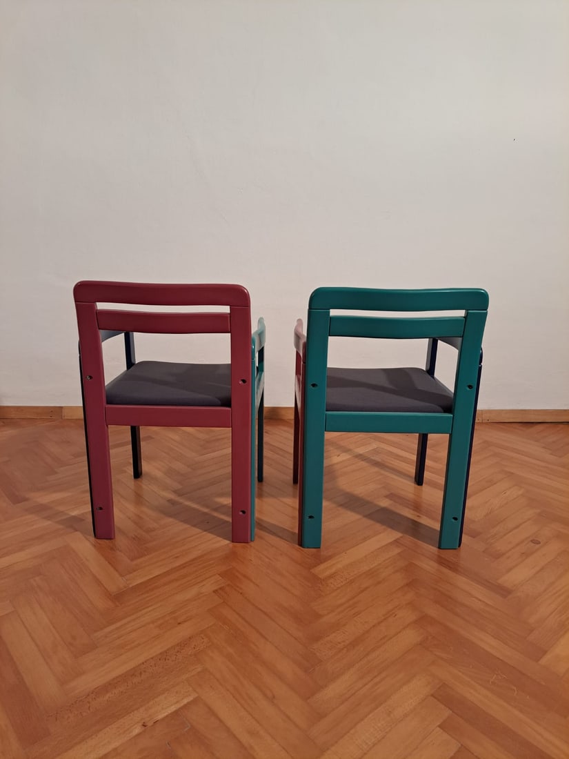 Set of Vintage Dining Chairs, 1980s - 3