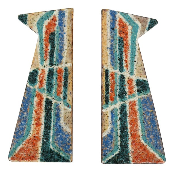 Torino Metal Handles by Paolo De Poli, Set of 2: Country of Manufacture: Italy Design Period: 1950 to 1959 Production Period: 1950 to 1959 Detailed Condition: Excellent — This vintage/antique piece is in near original condition. It may show