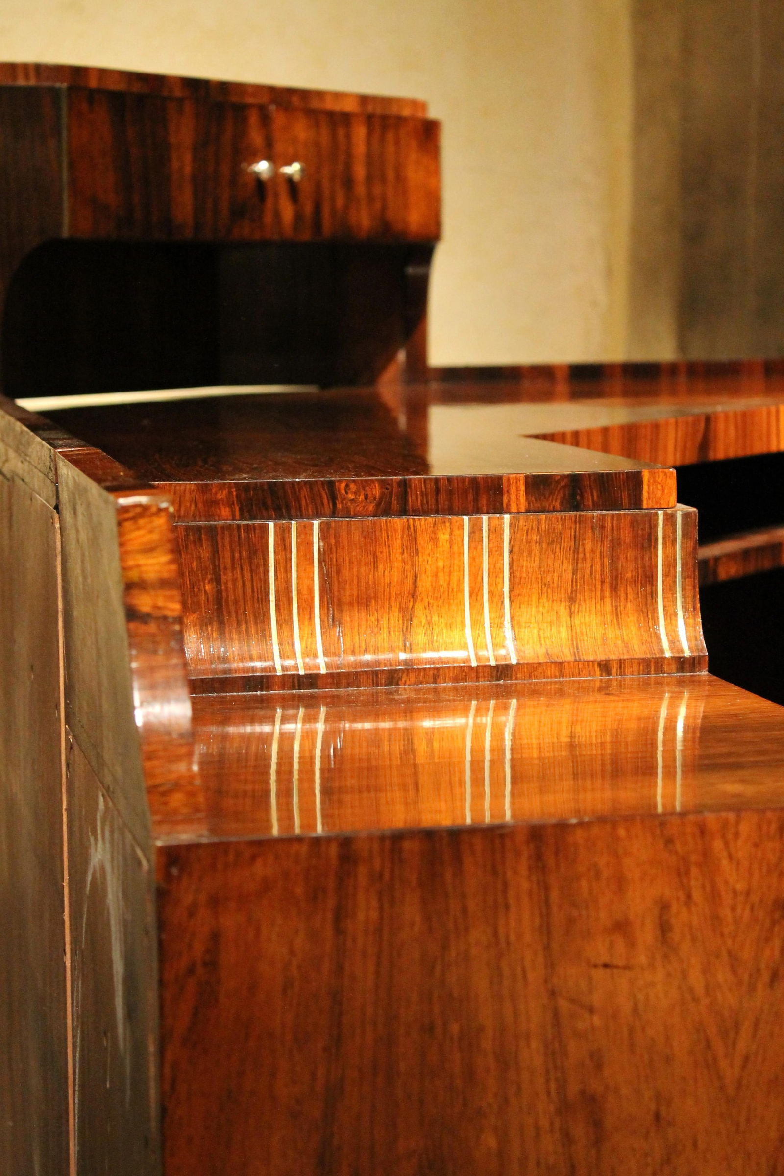 Art Deco Veneer Writing Desk or Vanity Table, 1920s - 8