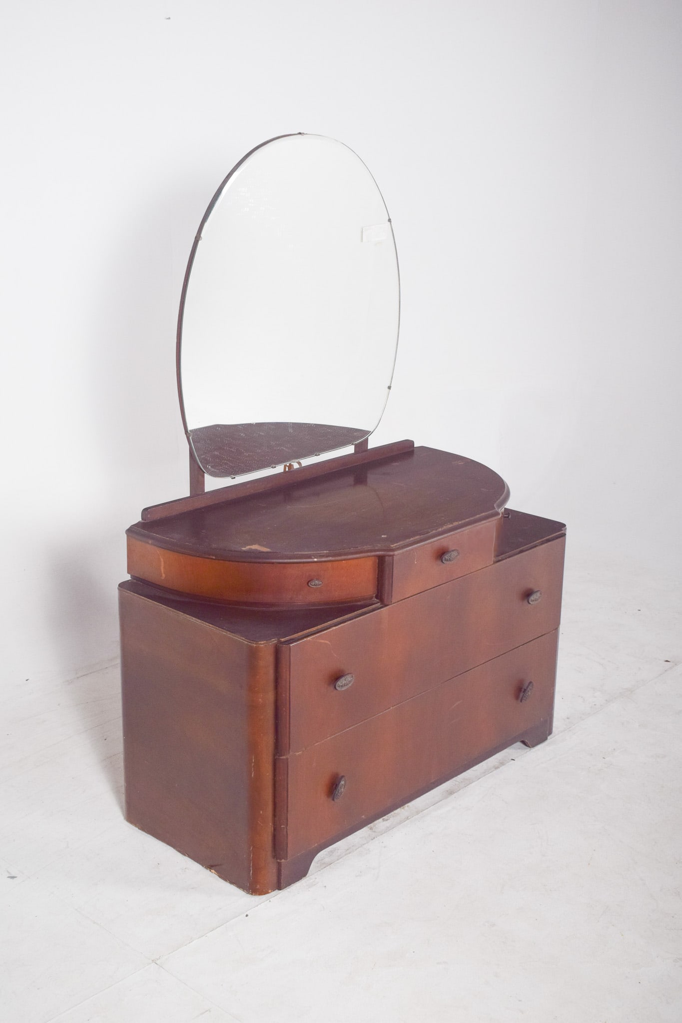Vintage Art Deco Walnut Dressing Table, 1920s - 2
