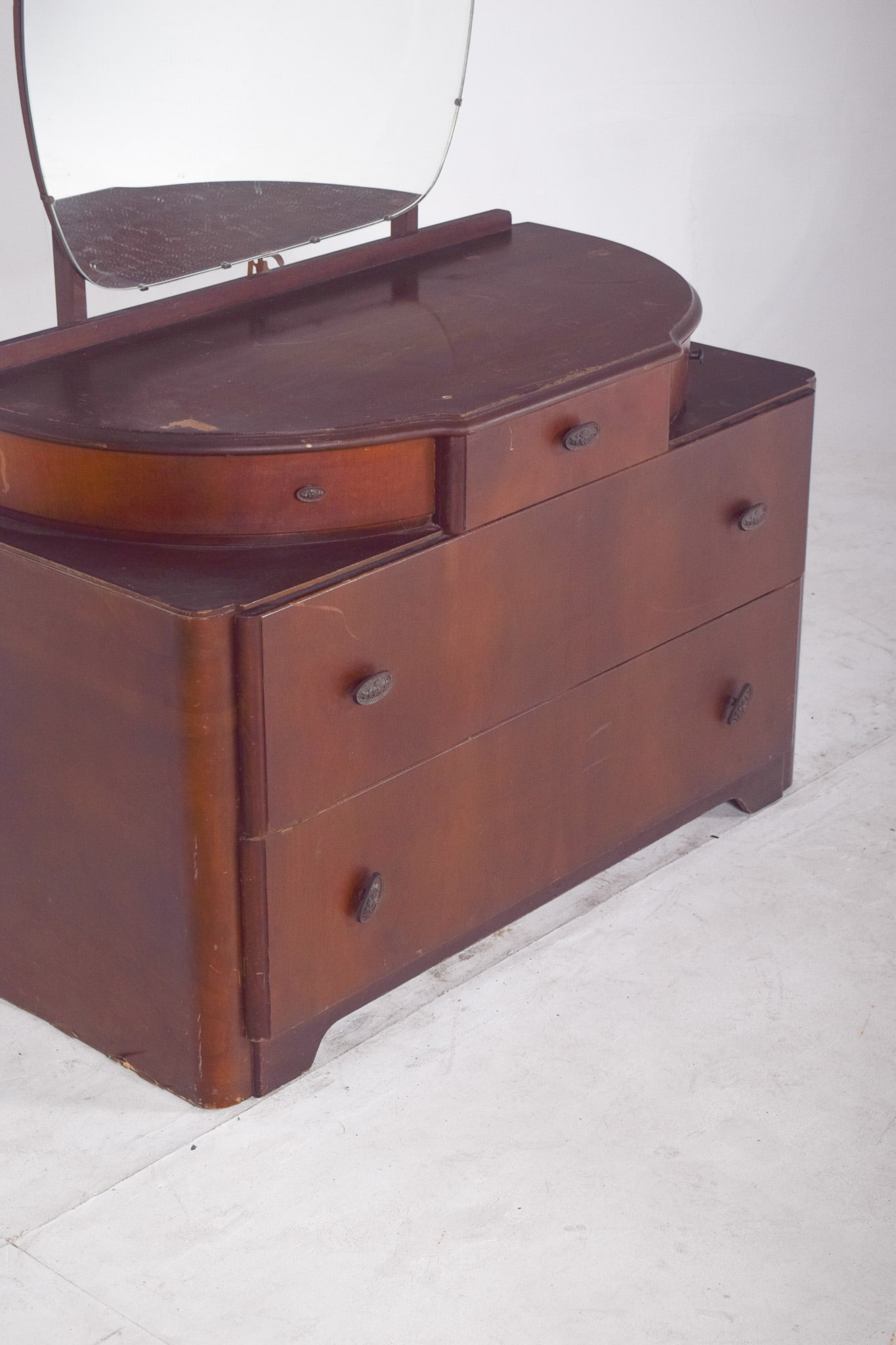 Vintage Art Deco Walnut Dressing Table, 1920s - 5