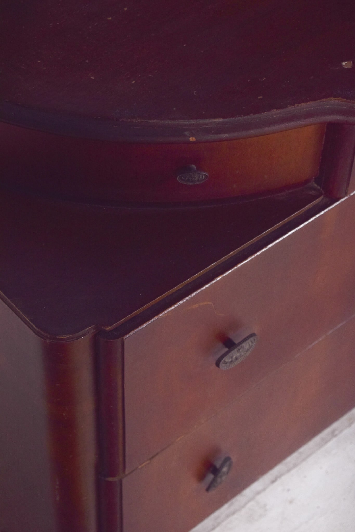 Vintage Art Deco Walnut Dressing Table, 1920s - 9
