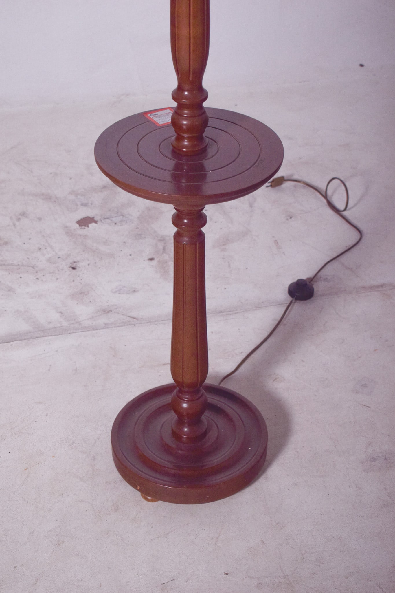 Danish Wooden Floor Lamp with Integrated Table, 1950 - 3