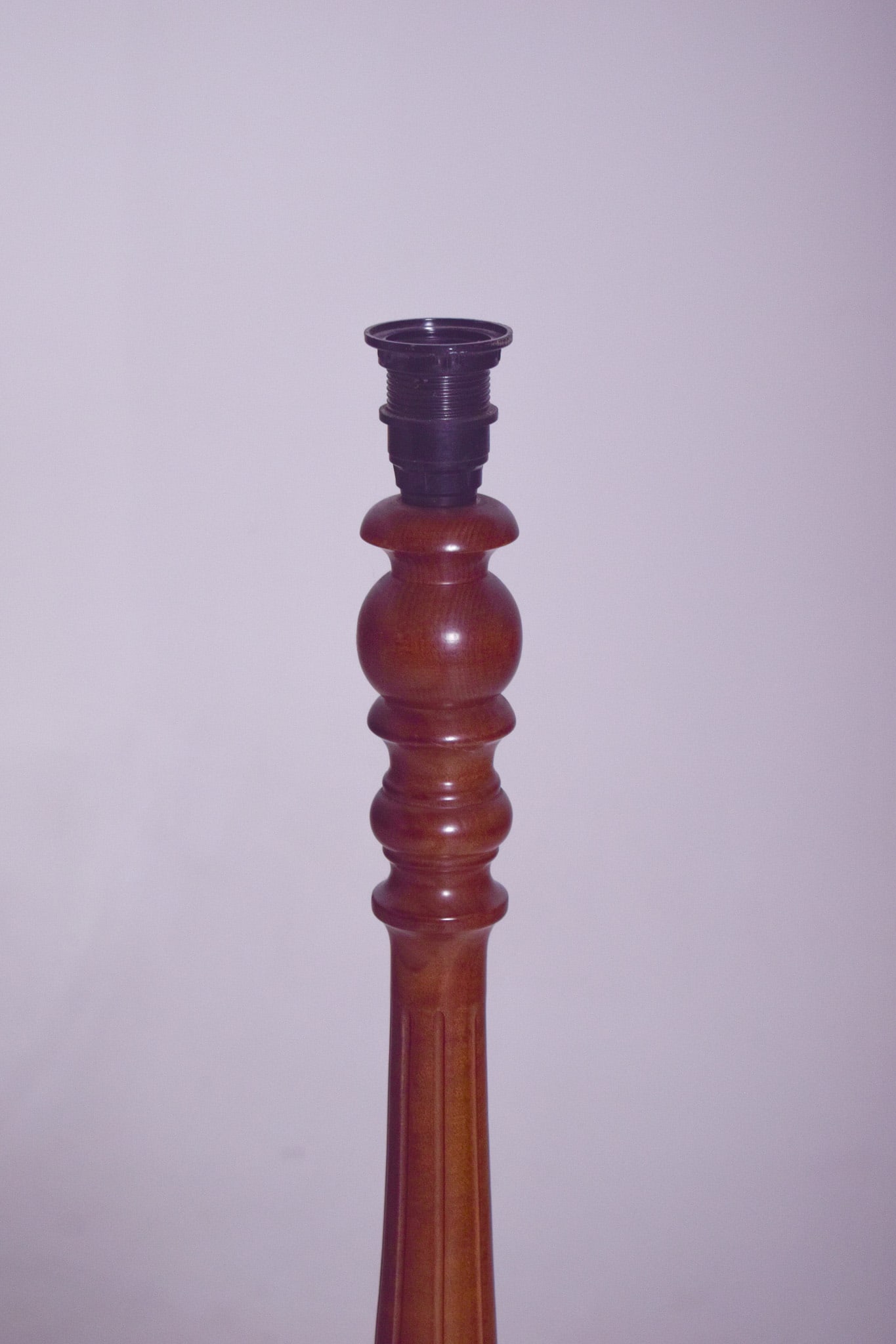 Danish Wooden Floor Lamp with Integrated Table, 1950 - 6