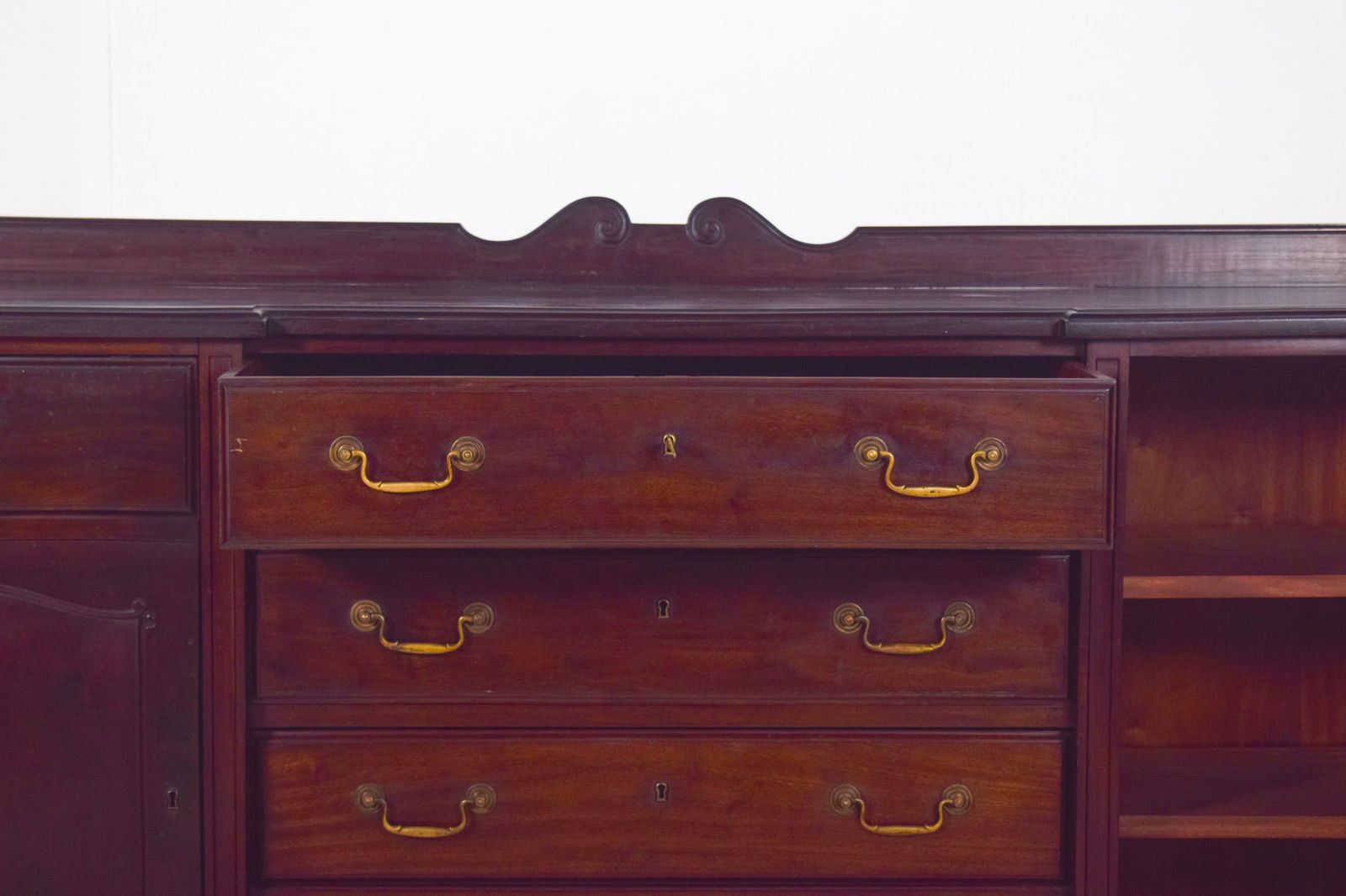English Vanity Unit with Small Mahogany Top, 1920s - 10