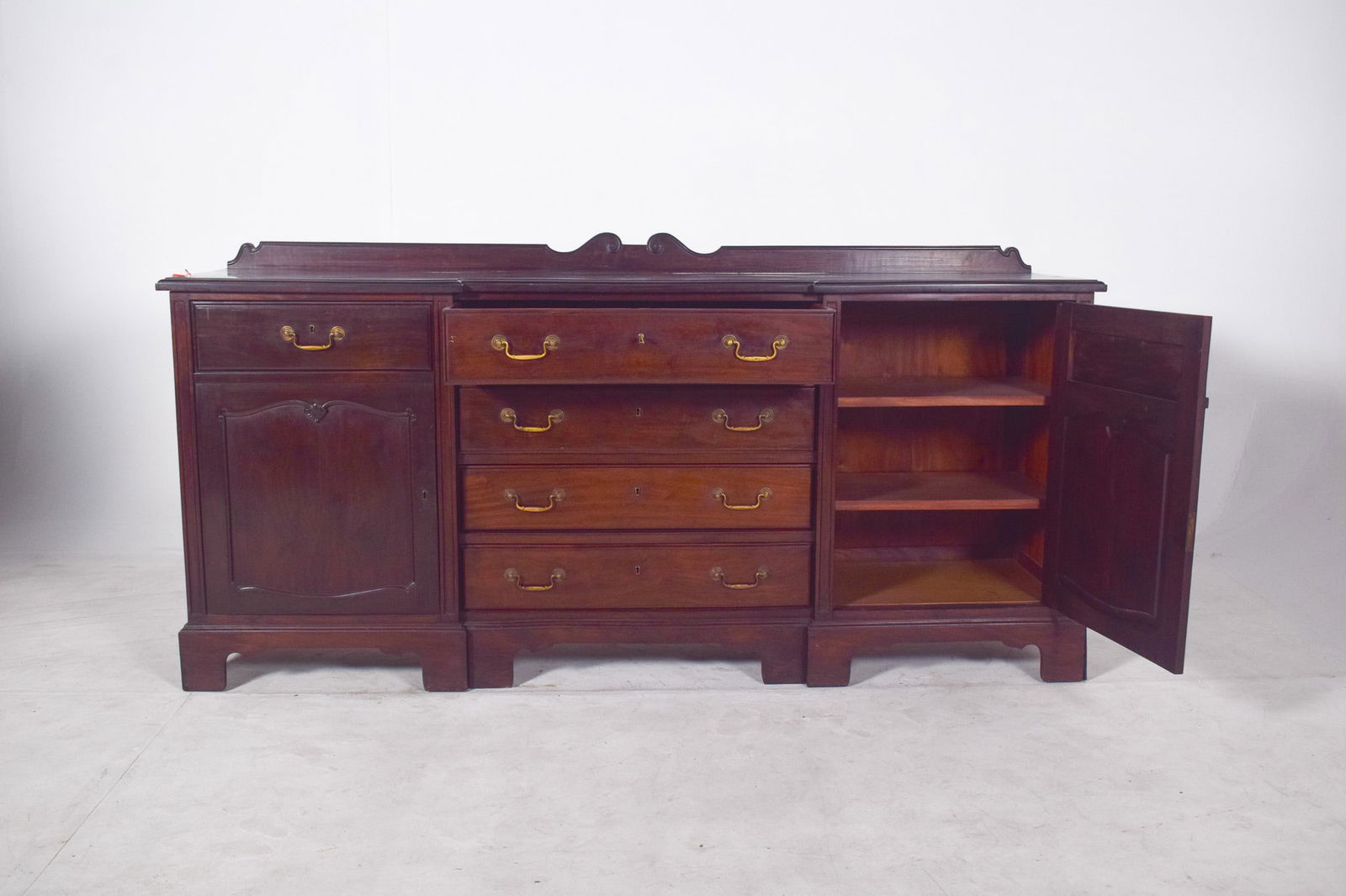 English Vanity Unit with Small Mahogany Top, 1920s - 5