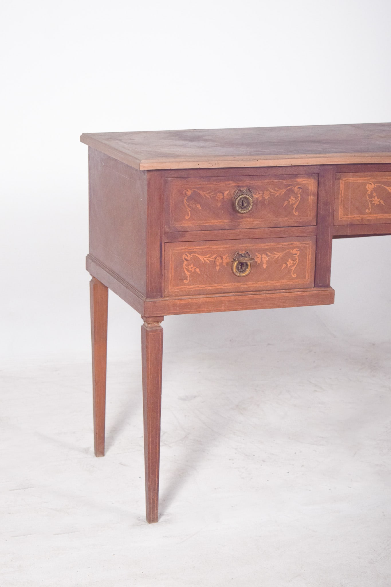 Vintage Wooden Dressing Table with Marquetry, 1920s - 3