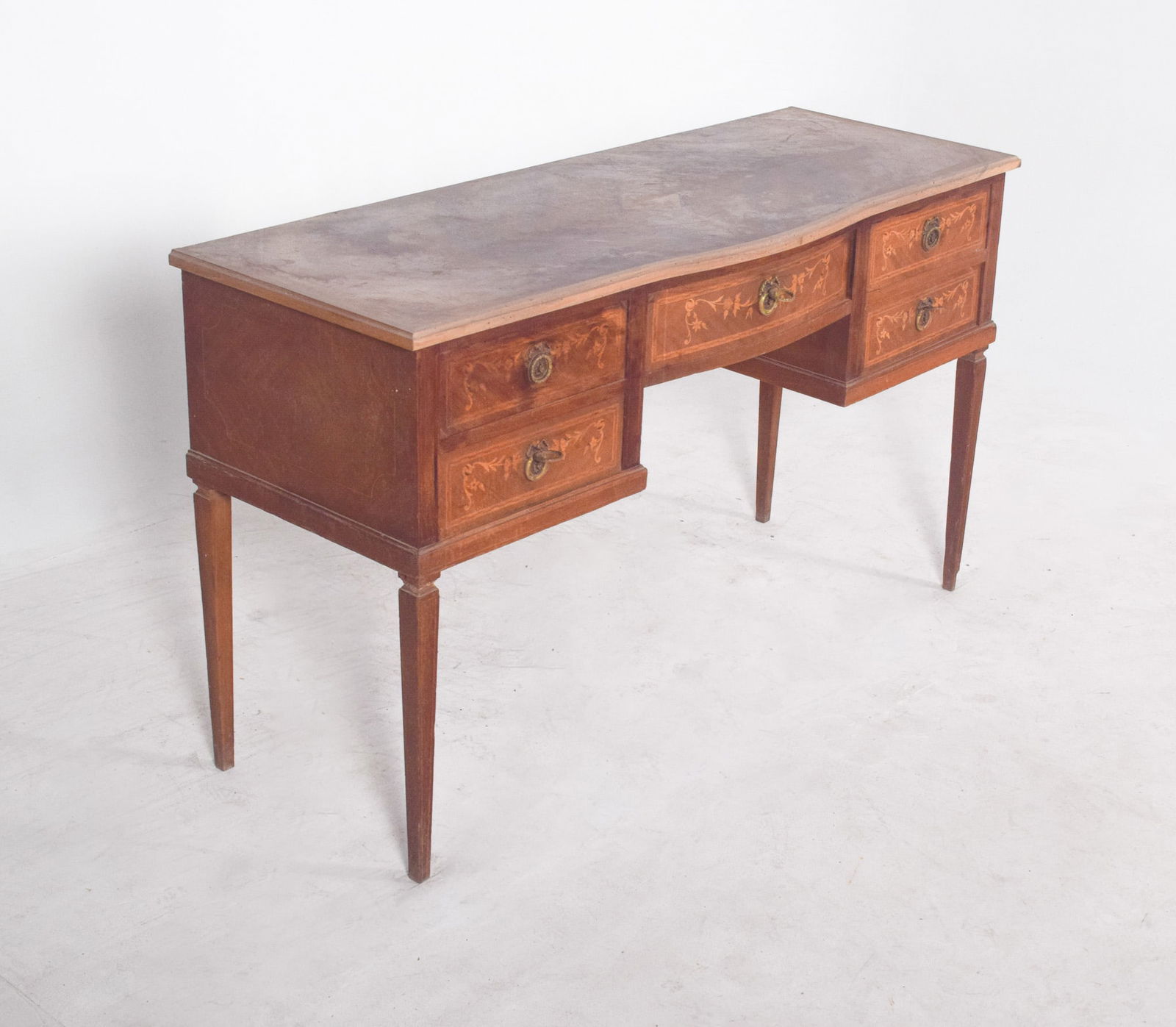 Vintage Wooden Dressing Table with Marquetry, 1920s - 5