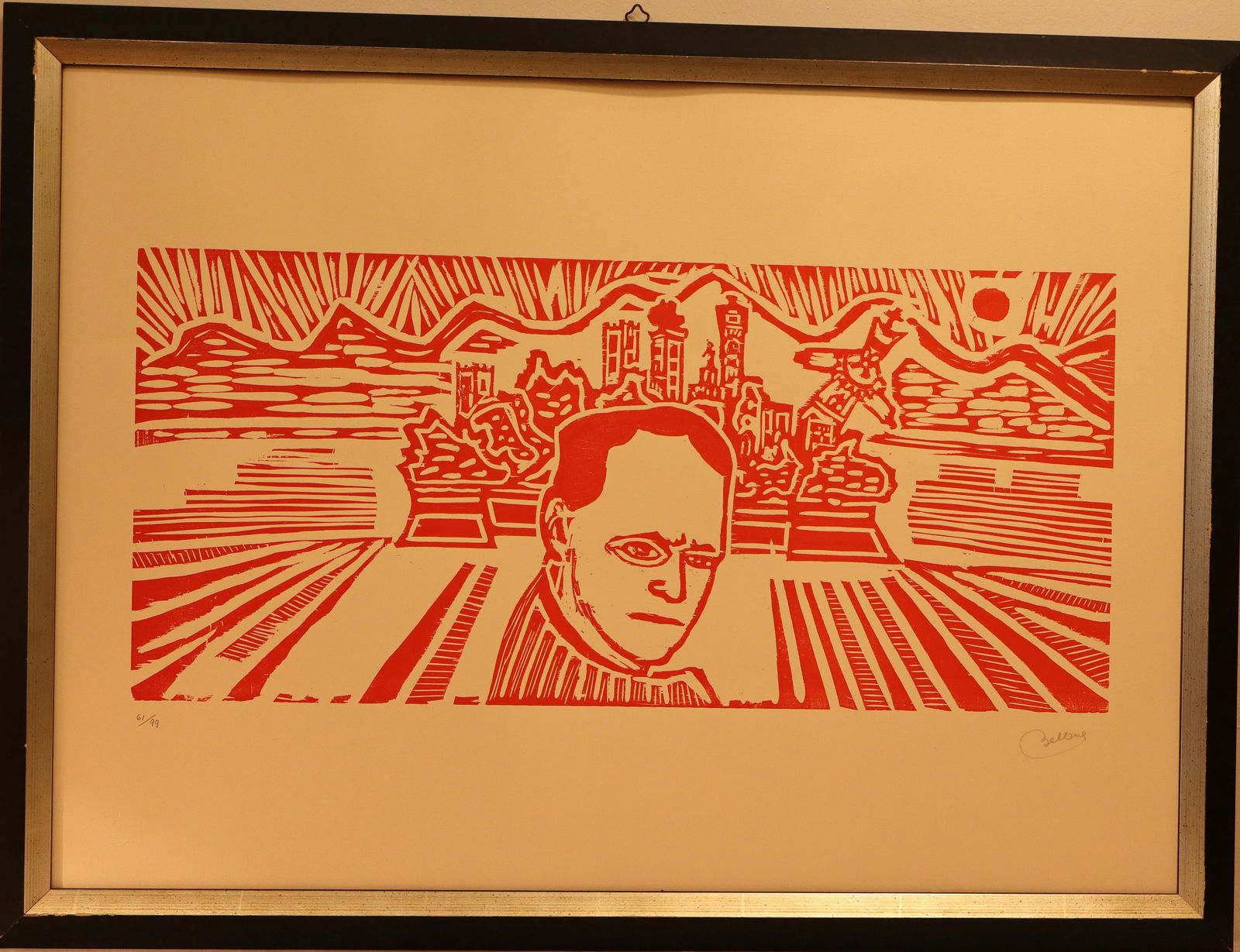 Bellora, Luccan Figure, 1970s, Lithograph, Framed - 3