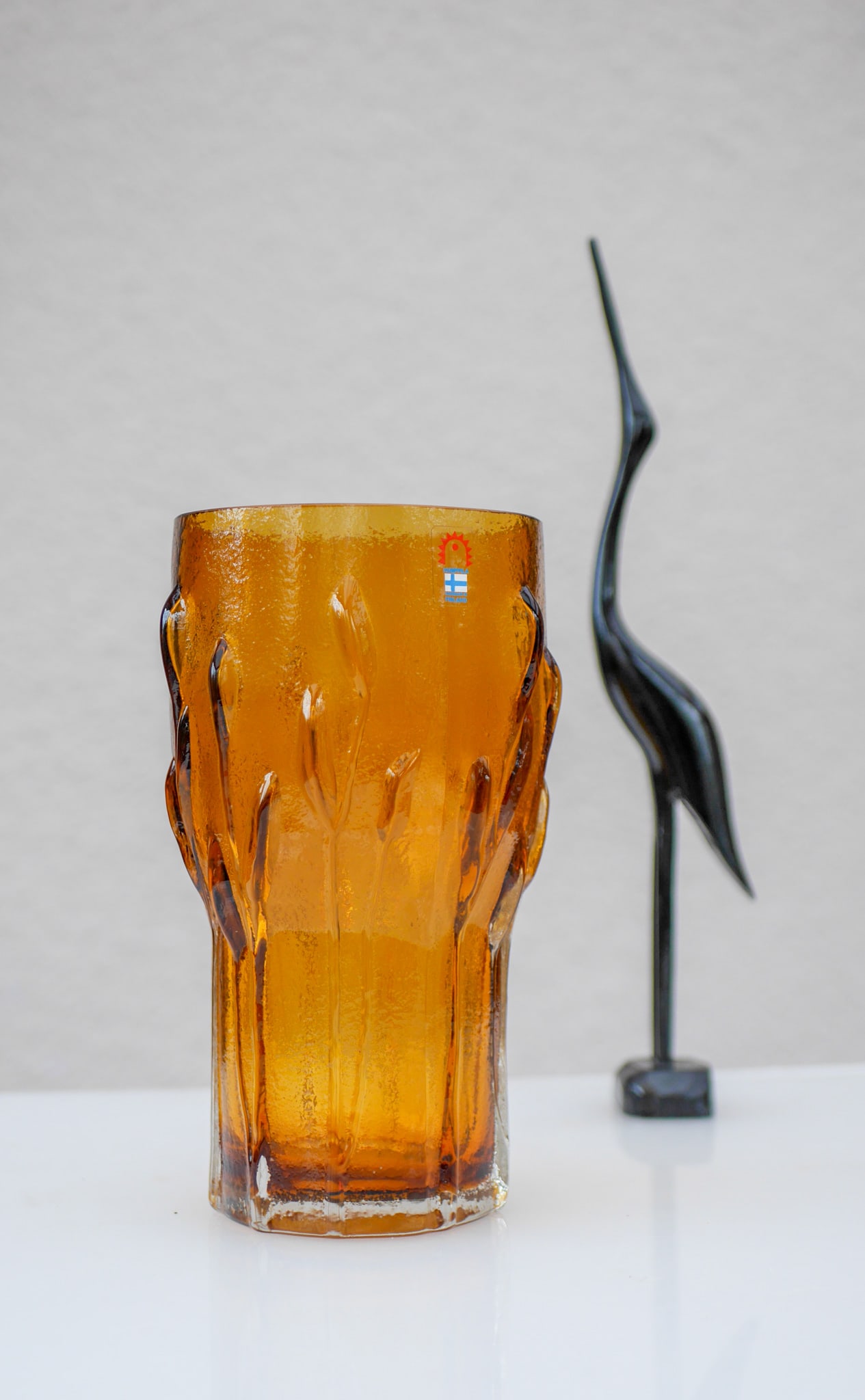 Finnish Art Glass Vase by Kaj Blomqvist for Humppila - 3