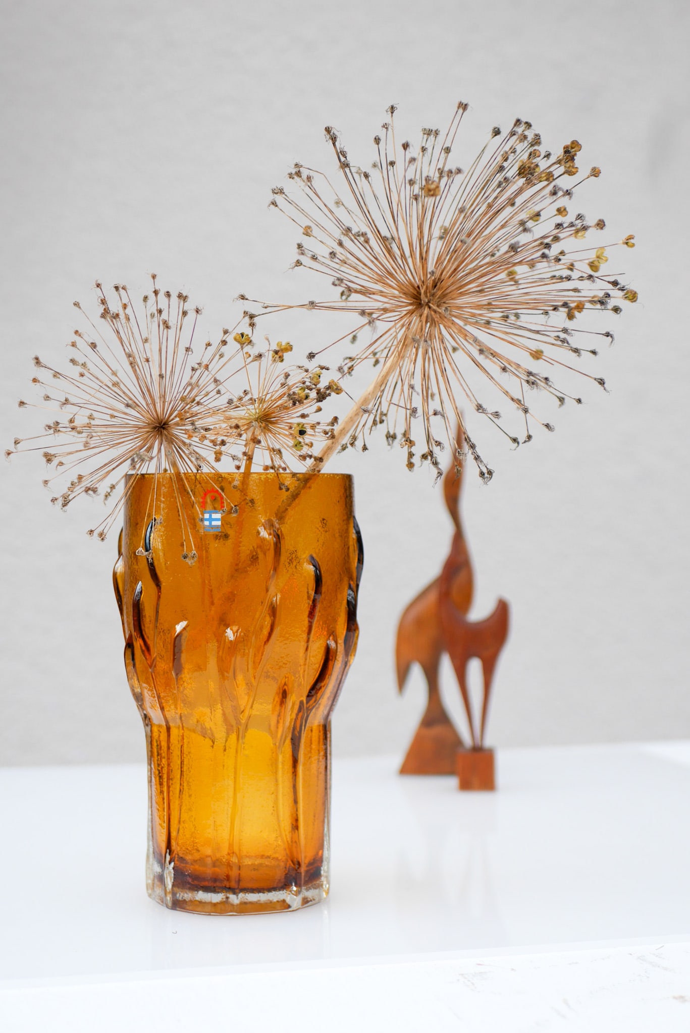 Finnish Art Glass Vase by Kaj Blomqvist for Humppila - 5