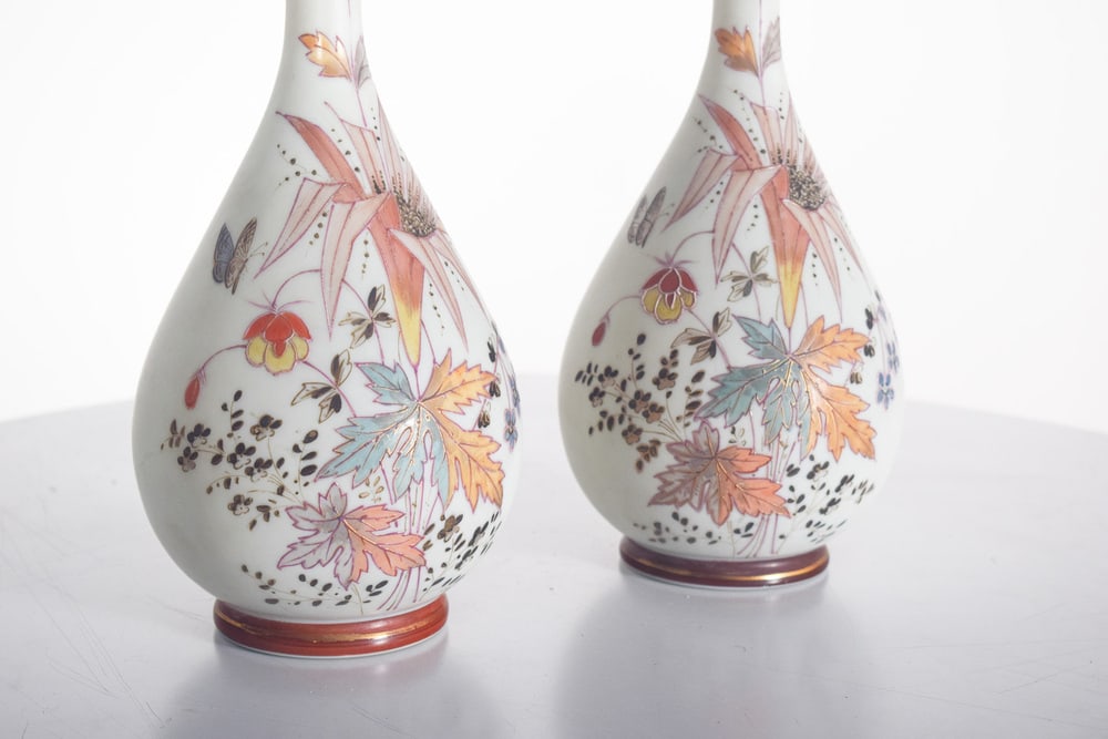 Round Porcelain Jugs with Polychrome, 1950s, Set of 2 - 5