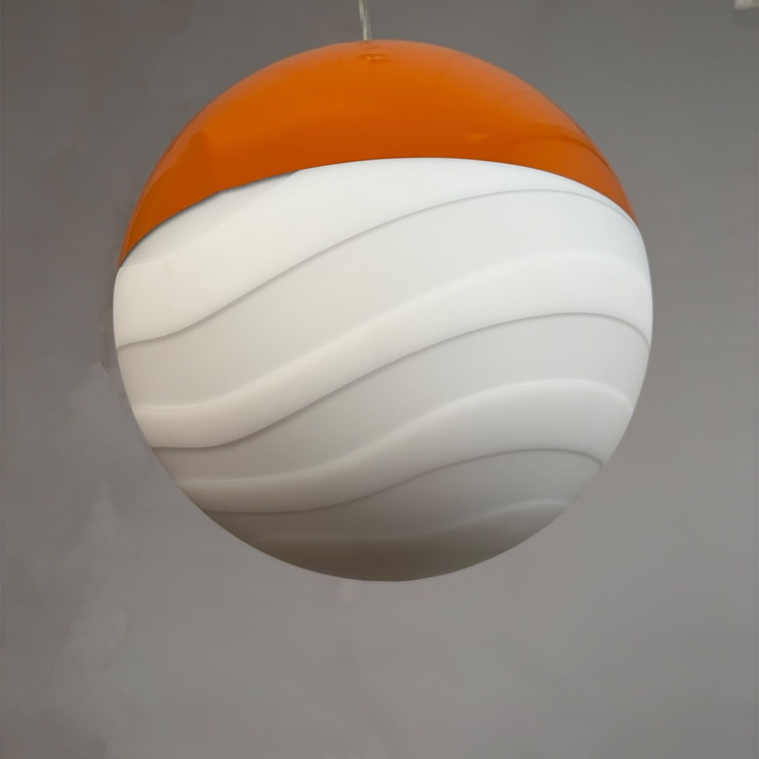 Glass Premium Pendant Light from Mariana Iskra, 1980s - 7