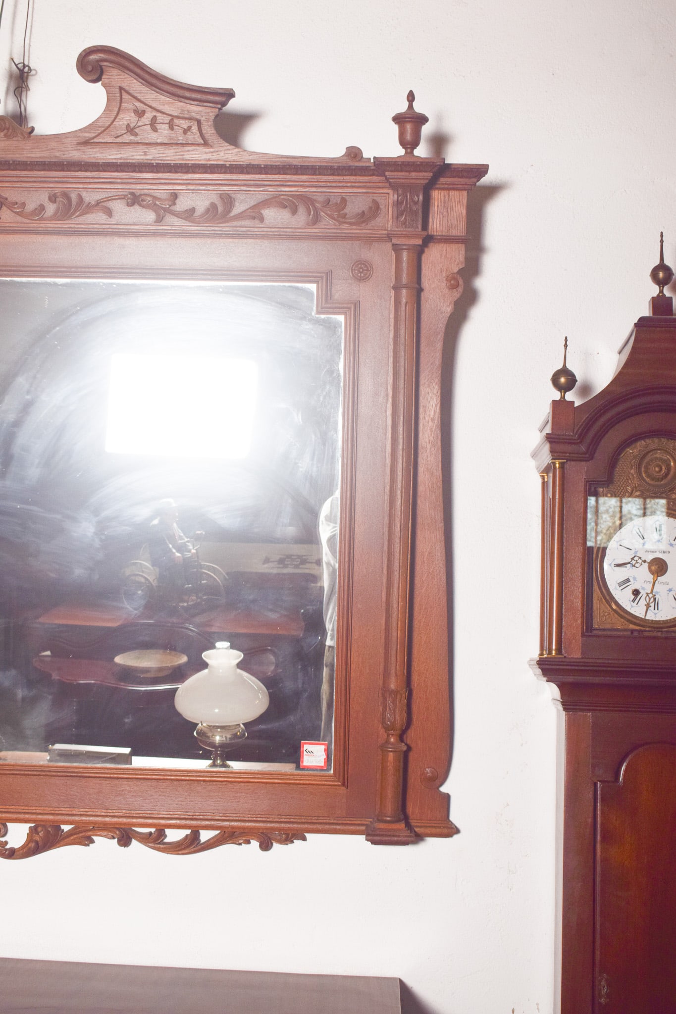 Antique Empire Wooden Mirror, 1800s - 5