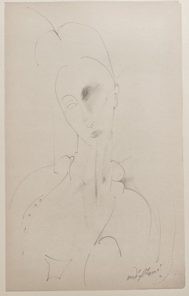 A. Modigliani, Lunia, Lithograph: Amedeo Modigliani (1884-1920)LuniaLithograph on paperPaper especially produced for this edition by Cartiera Milani, Fabriano, ItalyYear of ideation: 1918Year of printing: 1989Size: 52 x 37 cmSigned