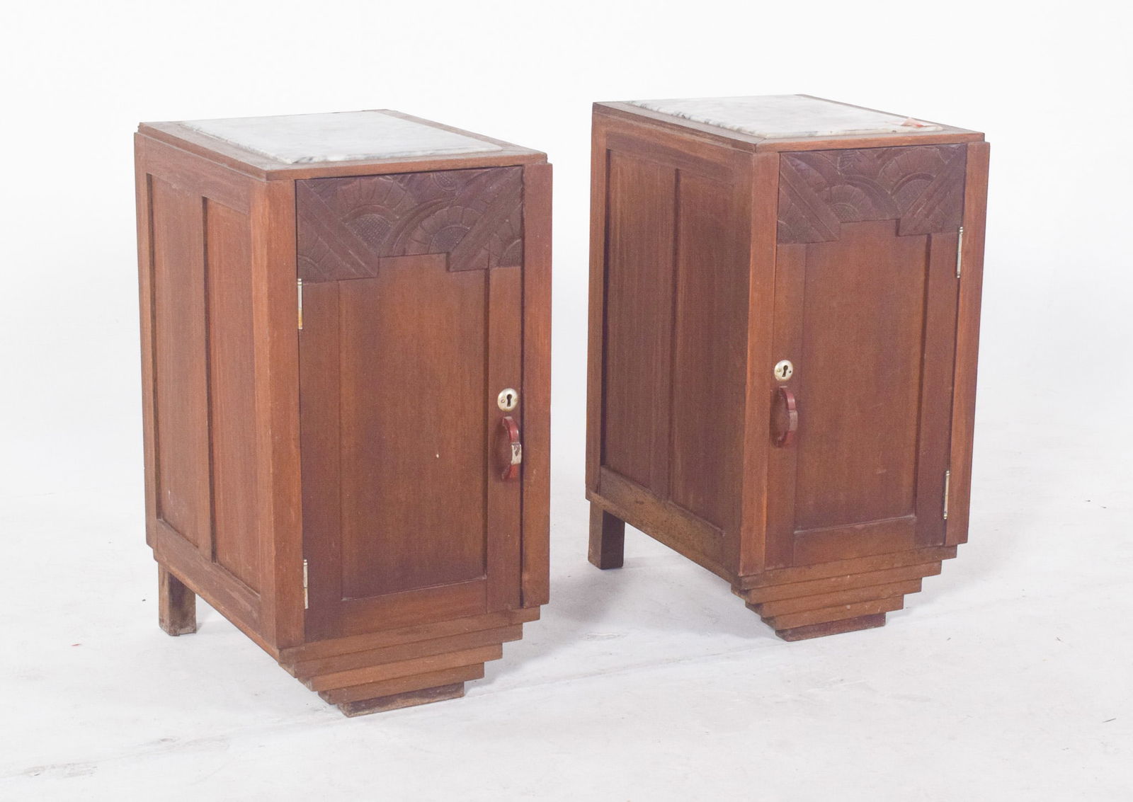 Portuguese Art Deco Bedside Tables, 1920, Set of 2 - 4