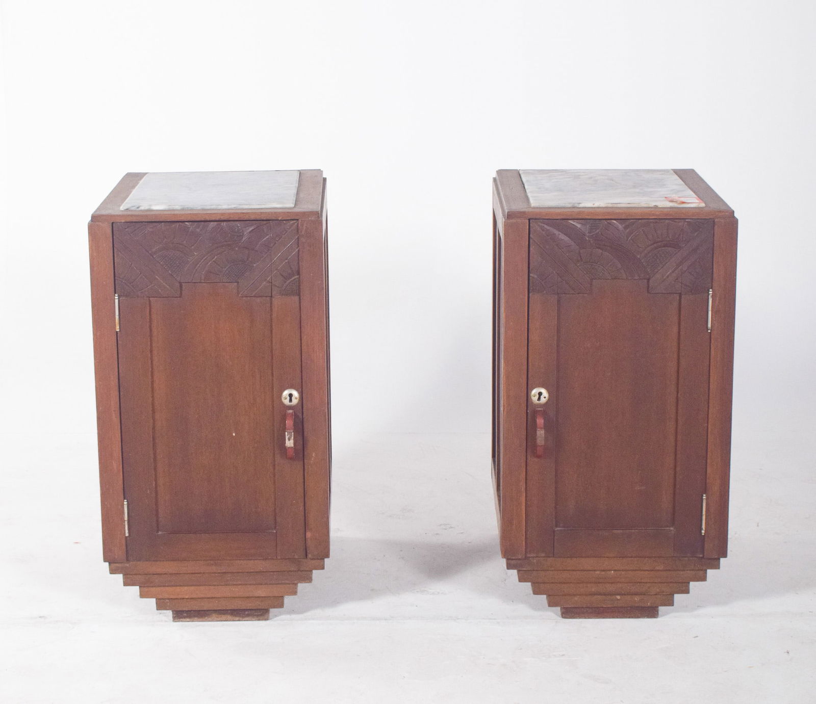 Portuguese Art Deco Bedside Tables, 1920, Set of 2 - 5