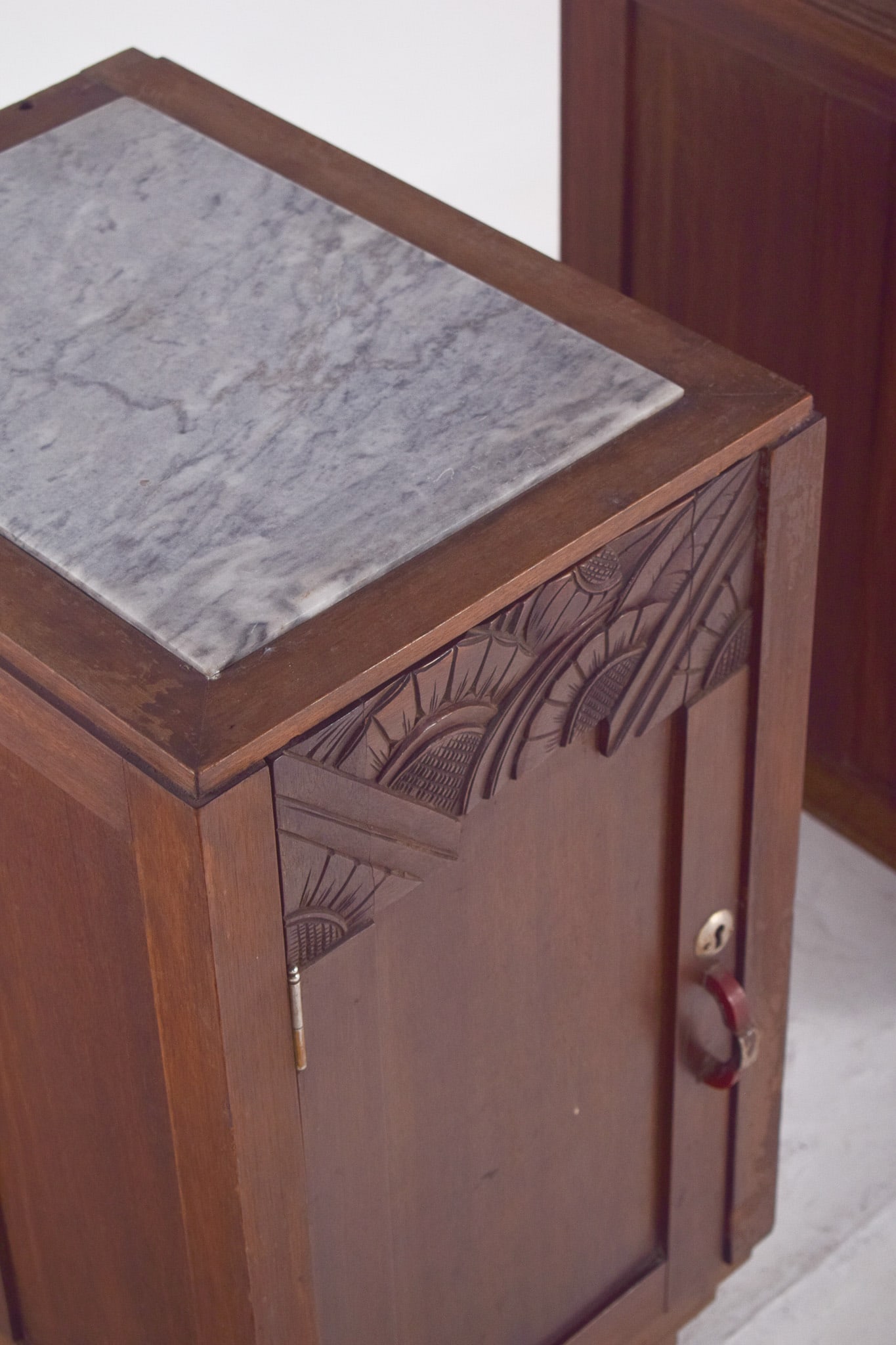 Portuguese Art Deco Bedside Tables, 1920, Set of 2 - 6