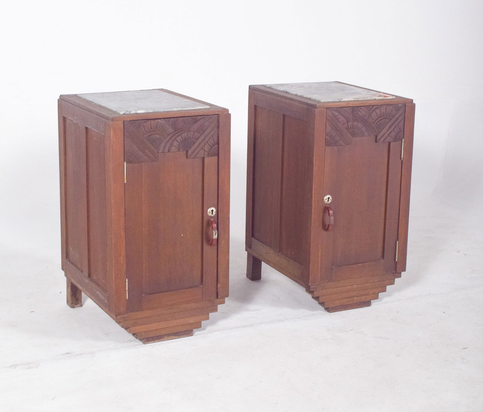 Portuguese Art Deco Bedside Tables, 1920, Set of 2 - 7