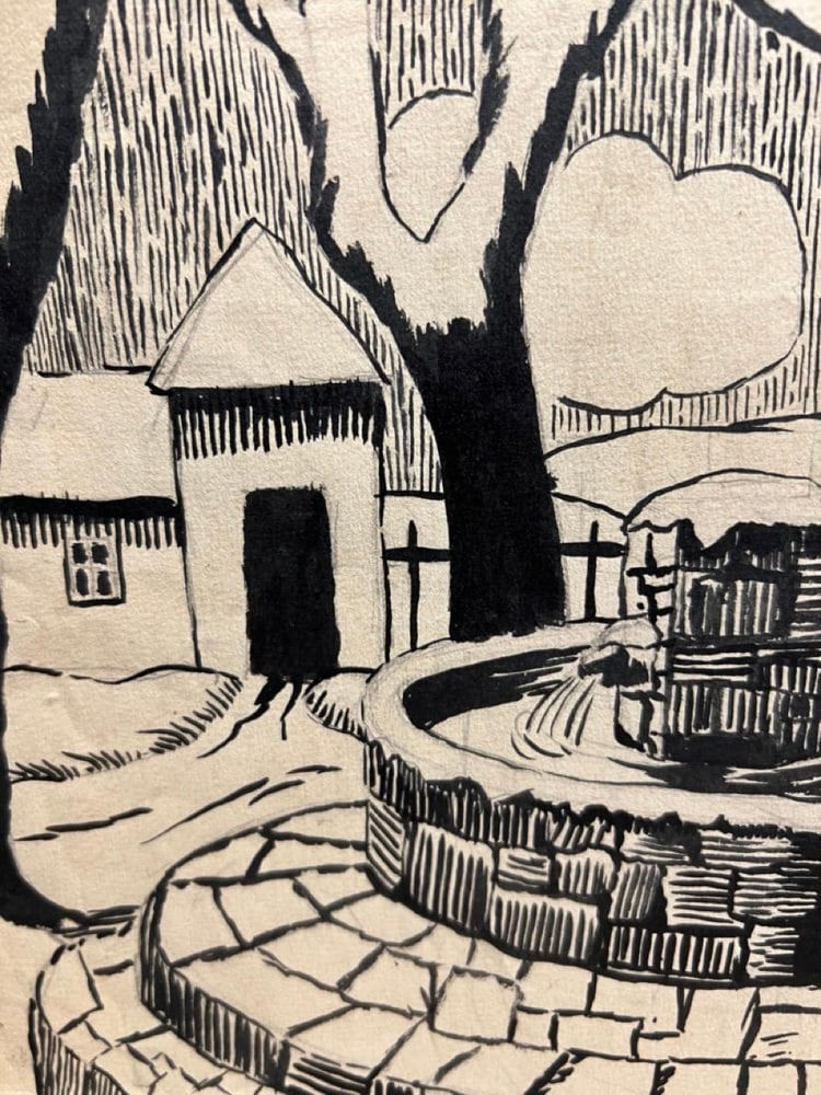 Francine Ledieu, Winter in Forbidden Zone, 1942, Ink - 2