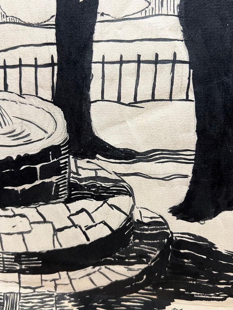 Francine Ledieu, Winter in Forbidden Zone, 1942, Ink - 4