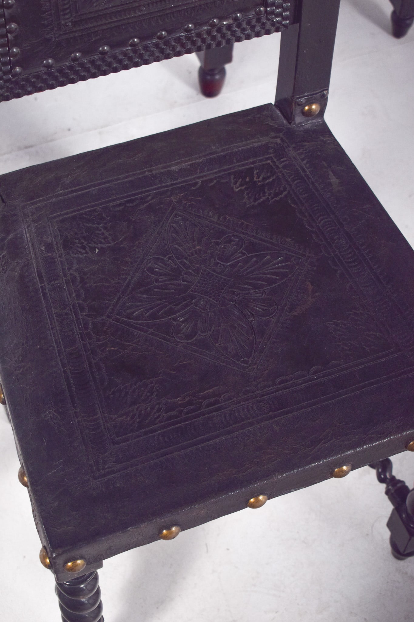 Leather Dining Chairs, 1920s, Set of 6 - 13